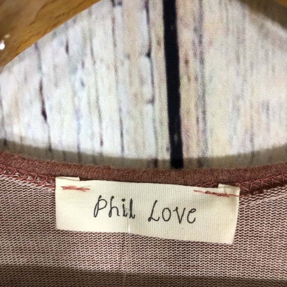 Star Gazer Duster Cardigan Sweater S Rust Gray - Picture 5 of 6